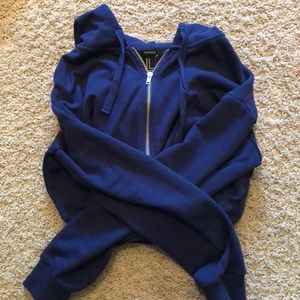 Forever 21 Navy Blue Zip-Up Hoodie